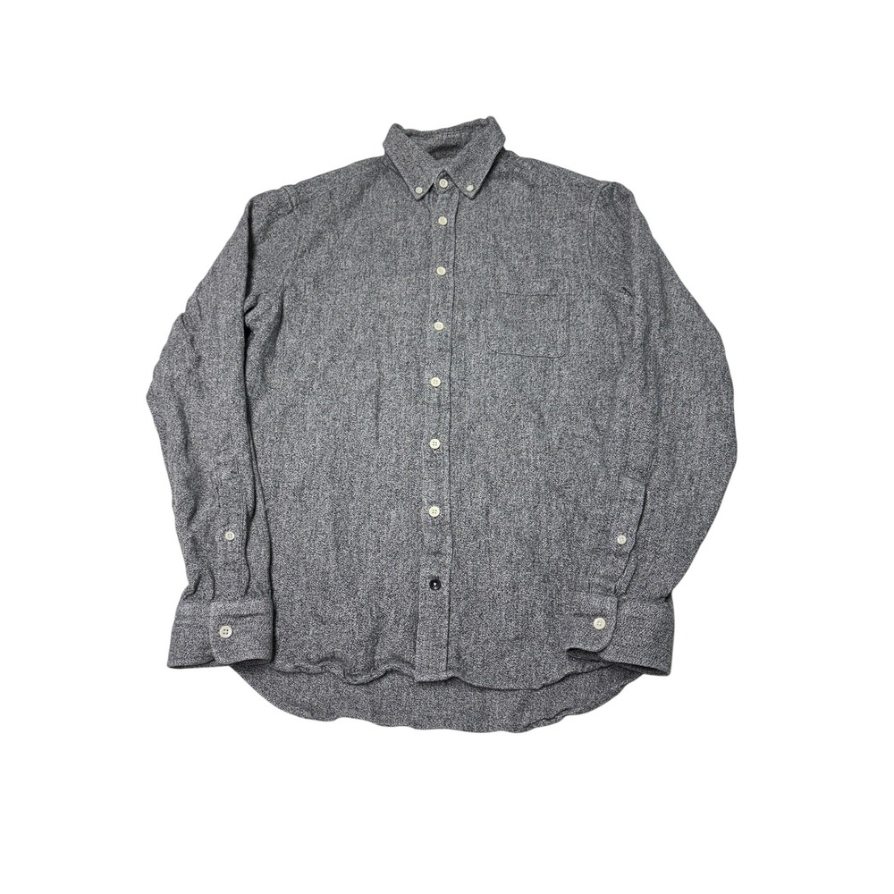 Taylor Stitch Hemp Organic Cotton Button Down Shirt Grey Mens Size 40 Medium